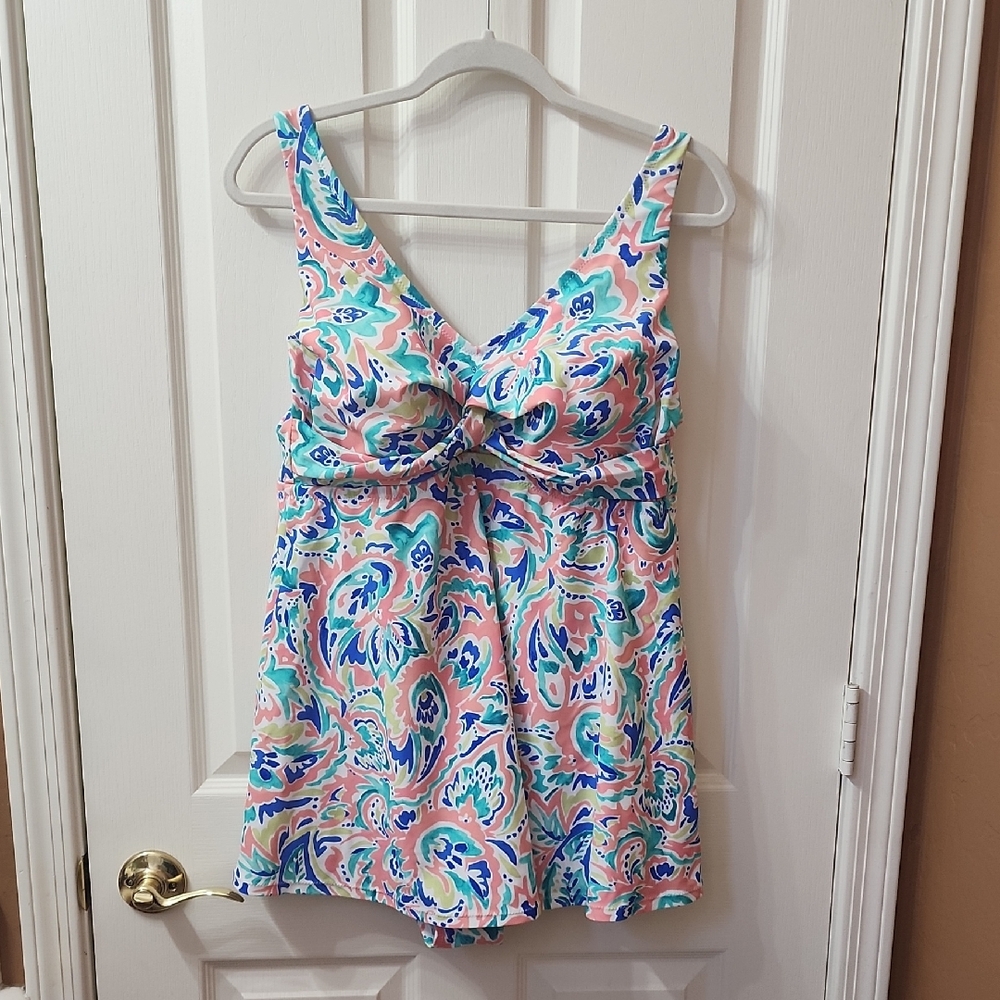 Raisins Curve Multicolor Paisley One Piece Swimsuit Plus 16W